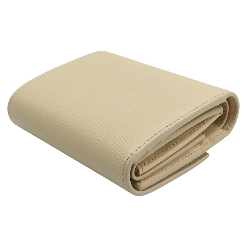 杏色 牛皮 金扣 三折短夾 10B573BEL【CELINE 賽琳】 10B573BEL-3