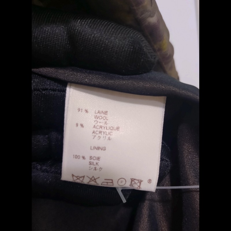 LV 咖紗領紫黃綠白毛呢外套-15