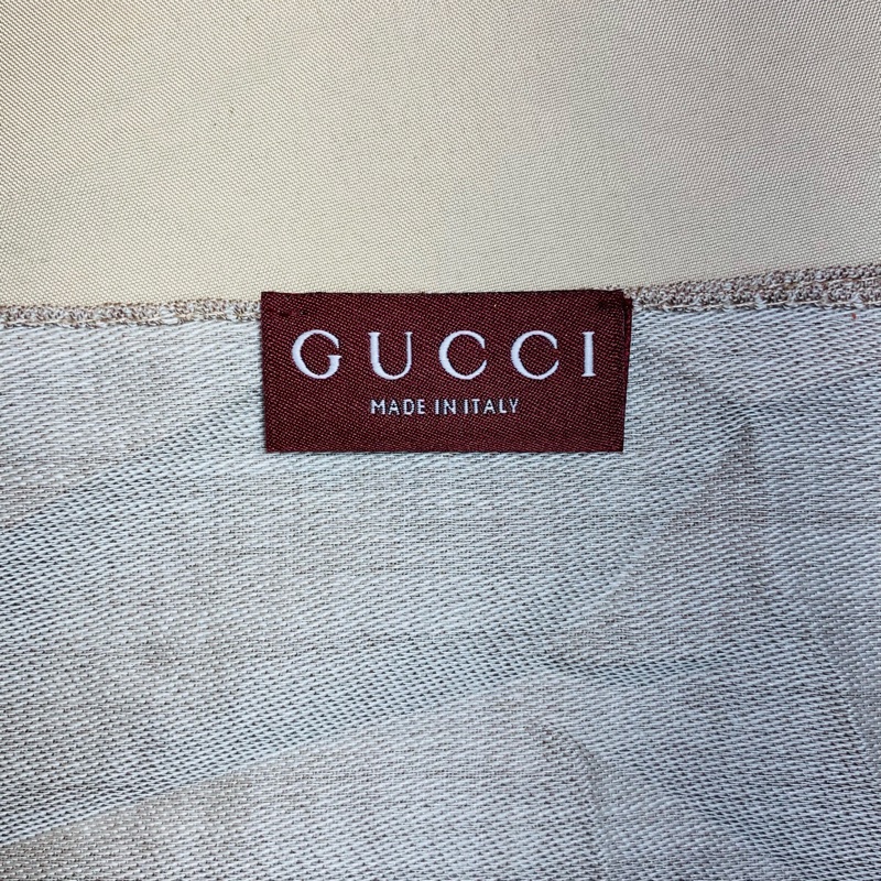 ‼️全台最甜 全新含吊牌 Gucci 古馳 燕麥老花滿版雙色圍巾 披肩-8