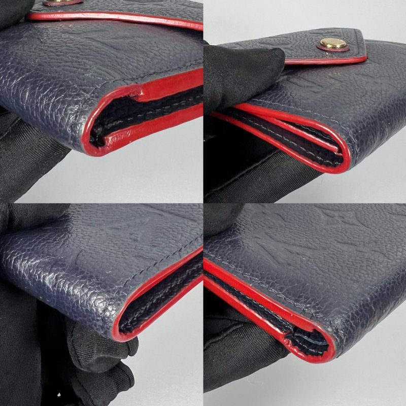 LV M83590 海軍藍壓紋Victorine短夾-10