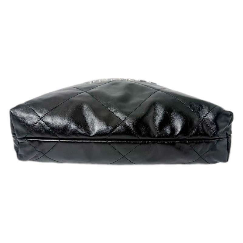 [2870] 香奈儿 Chanel 22 Bag 菱格紋， 黑銀(牛皮)-4