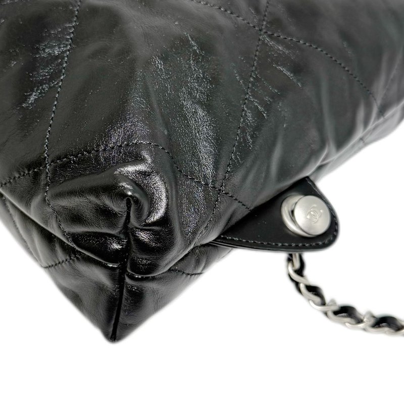 [2870] 香奈儿 Chanel 22 Bag 菱格紋， 黑銀(牛皮)-8