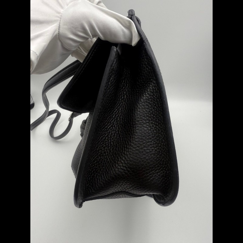 GUCCI古馳 竹節流蘇掛飾 荔枝紋牛皮 單肩包斜挎包 女款 黑色-8