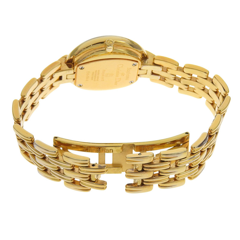 Christian Dior Bakira腕錶 D46-154-4 鍍金石英模擬顯示黑色錶盤 女士款-5