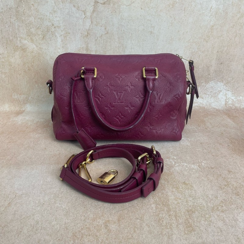 LV SPEEDY25紅色全皮波士頓-0