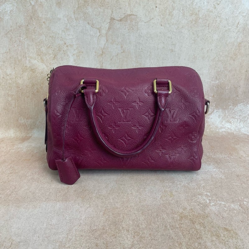 LV SPEEDY25紅色全皮波士頓-1