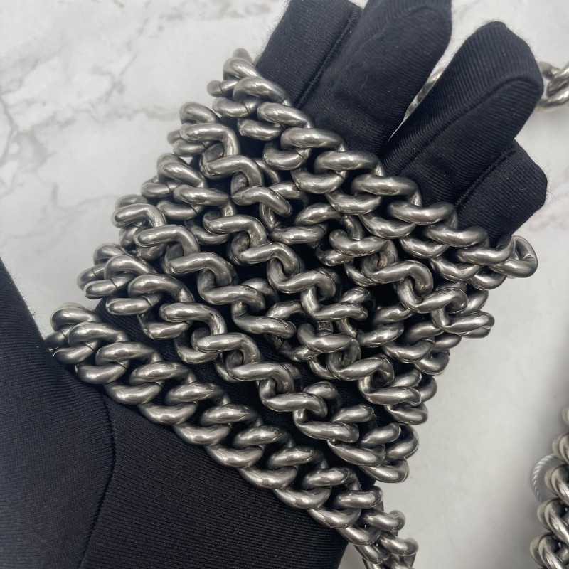 Gucci/古馳 Dionysus 黑色荔枝紋牛皮鑽扣酒神小號鏈條包-13