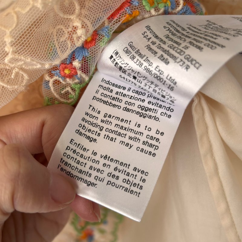 ::GUCCI:: 10號童裝 裸膚色 花朵刺繡 浪漫可愛小洋裝 女童洋裝-20