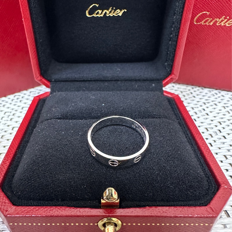 Cartier 卡地亞經典LOVE系列950鉑金戒指-2