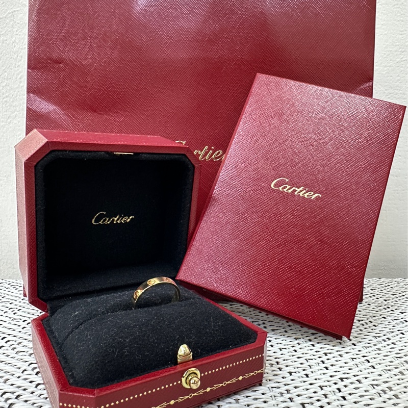 Cartier LOVE系列18K金色戒指-0