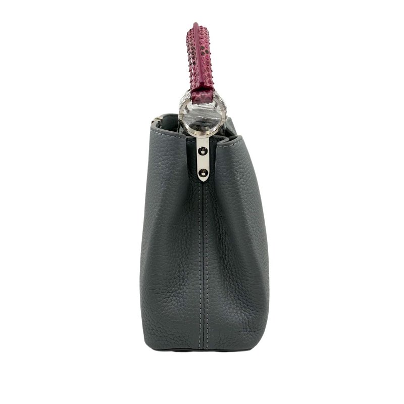 [ 2535 ] 路易威登 LOUIS VUITTON Capucines 大號 大象灰色 荔枝皮-2