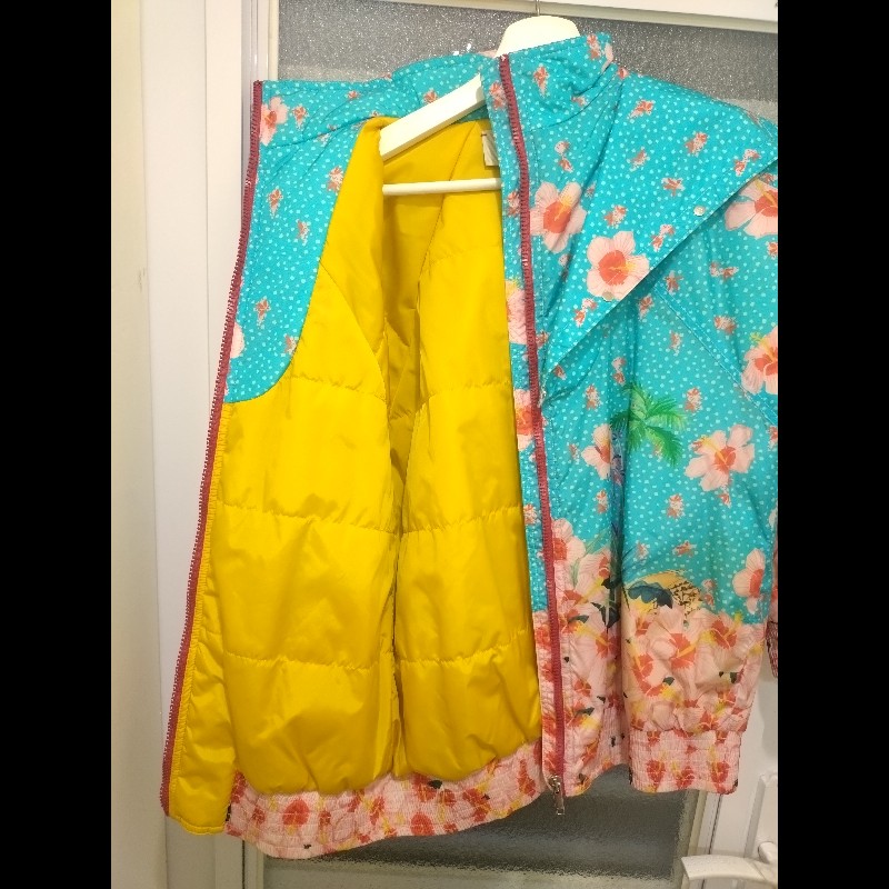 Gucci 亮藍色粉色扶桑花外套-8