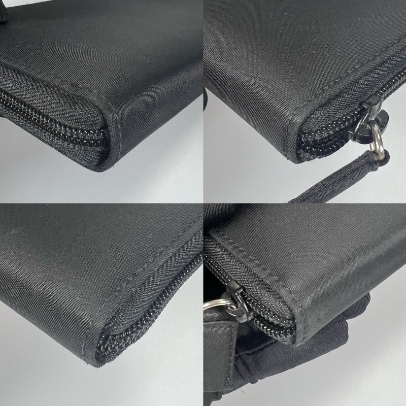 PRADA 黑尼龍ㄇ拉長夾-10