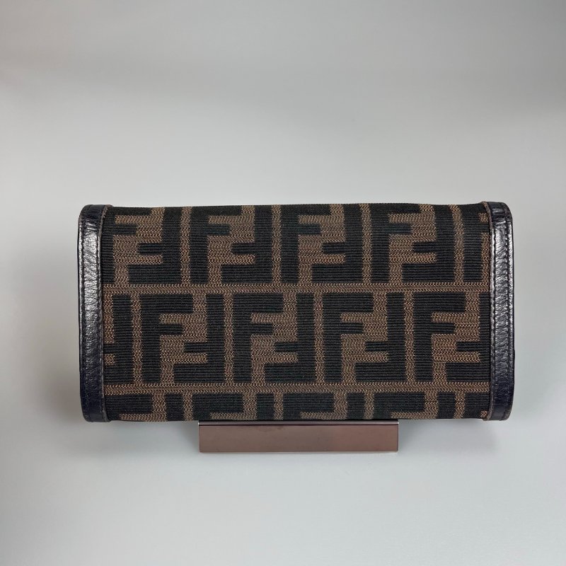 FENDI Zucchini老花翻蓋長夾-1