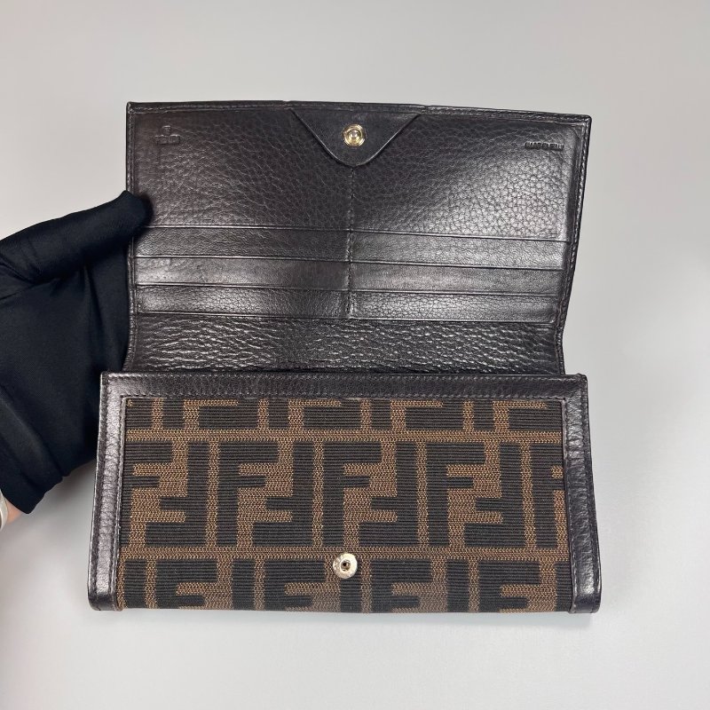 FENDI Zucchini老花翻蓋長夾-4