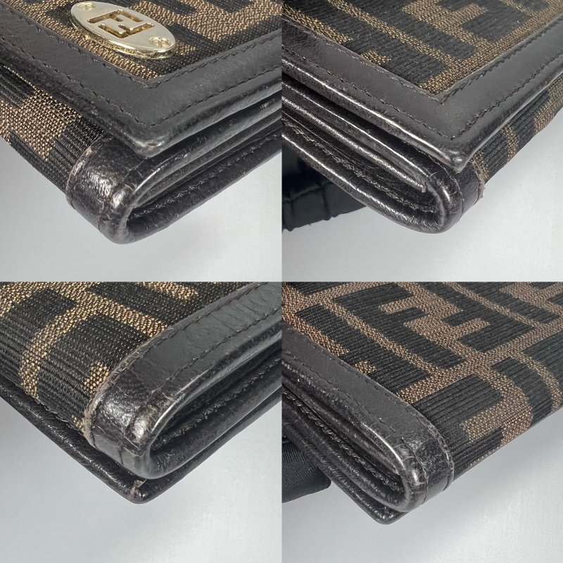 FENDI Zucchini老花翻蓋長夾-10