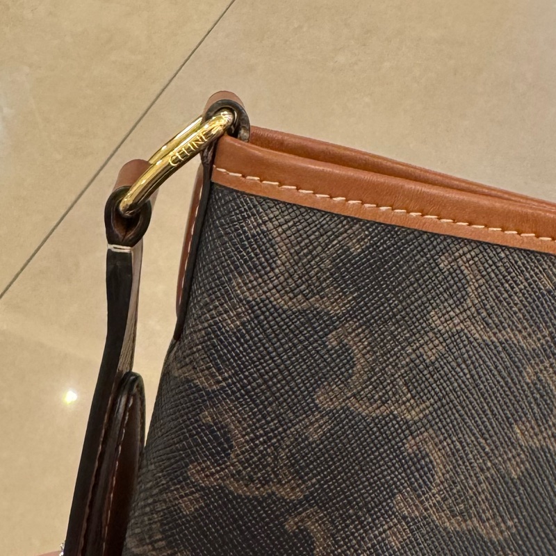 Celine 經典印花及牛皮革小號水桶包-15