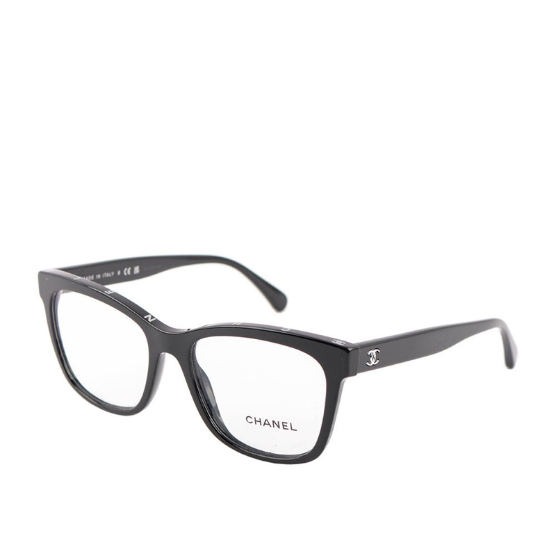 CC Logo 銀字方框眼鏡(黑色) 53mm-0