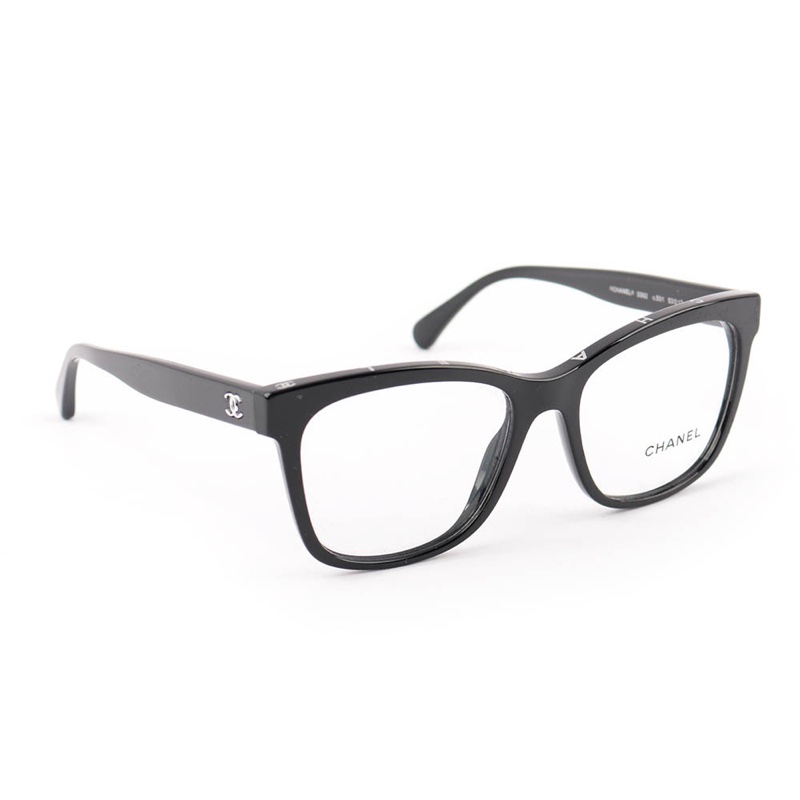 CC Logo 銀字方框眼鏡(黑色) 53mm-1