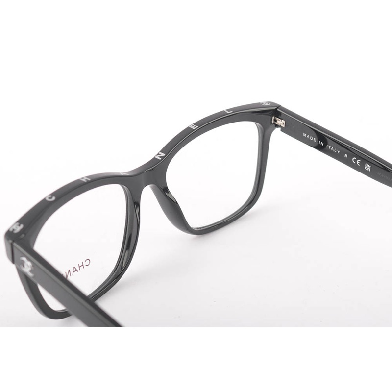 CC Logo 銀字方框眼鏡(黑色) 53mm-2