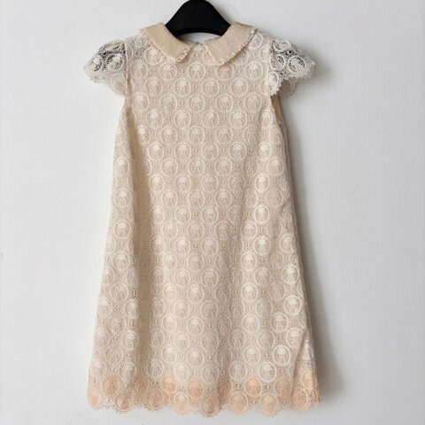 ::GUCCI:: 8號童裝 蕾絲邊浪漫可愛小洋裝 女童