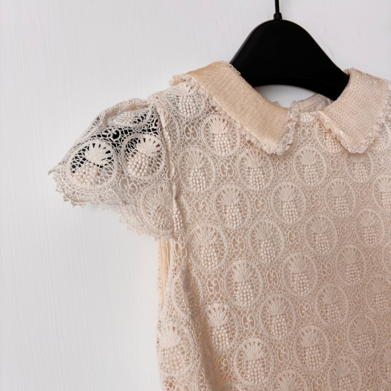 ::GUCCI:: 8號童裝 蕾絲邊浪漫可愛小洋裝 女童-8