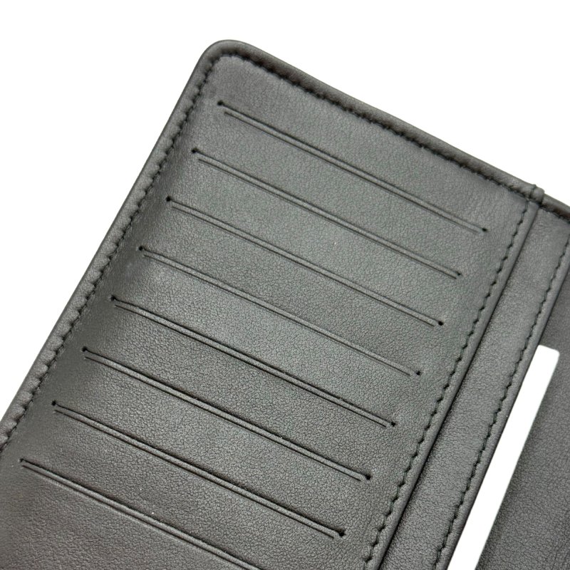 ［1625］香奈兒 CHANEL 黑金雙 C對折長款錢包 荔枝皮-8