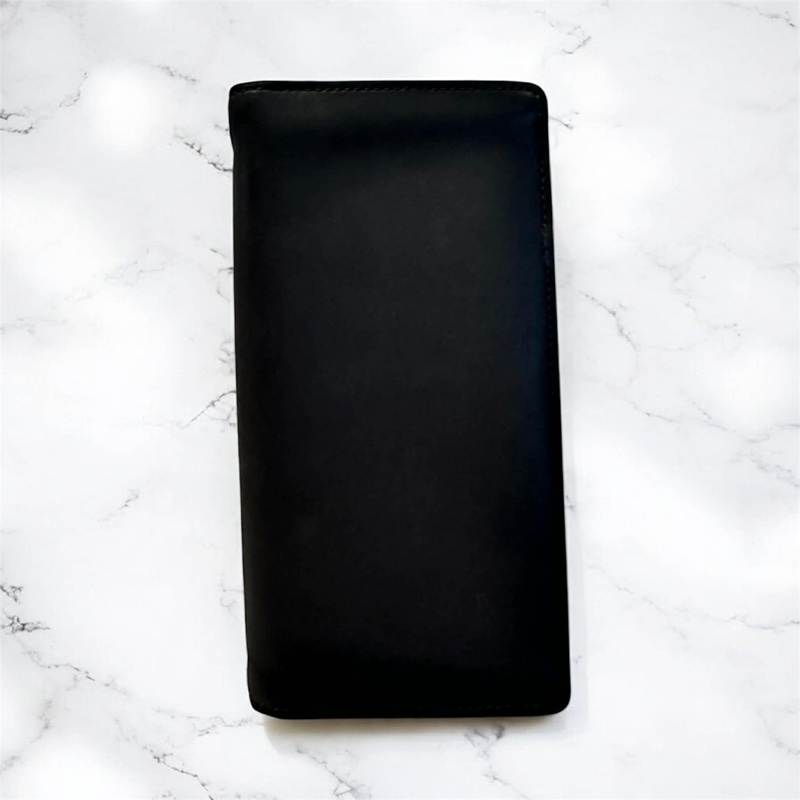 LV BRAZZA 全皮對開長夾 黑色-0