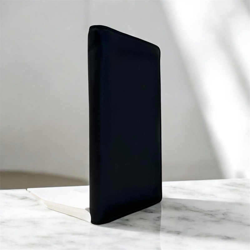 LV BRAZZA 全皮對開長夾 黑色-1