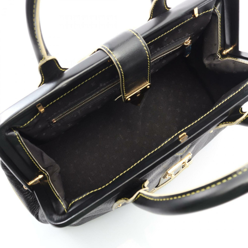 路易威登 Angenieux PM Suhali Noir 手提包，皮革，女士，黑色，M91805-2