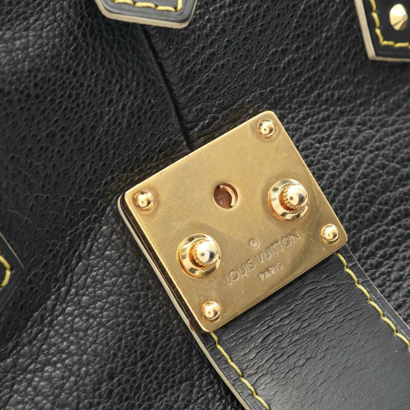 路易威登 Angenieux PM Suhali Noir 手提包，皮革，女士，黑色，M91805-4