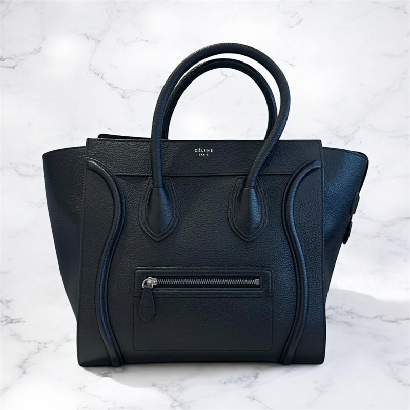 CELINE 全皮手提囧包 黑色-0