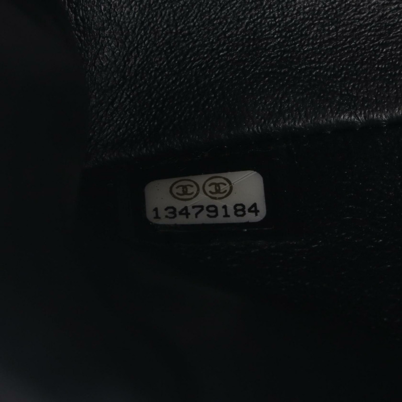 香奈兒 (CHANEL) Matelasse 雙蓋肩背包 A01112 小牛皮 黑色 SHW 二手-4