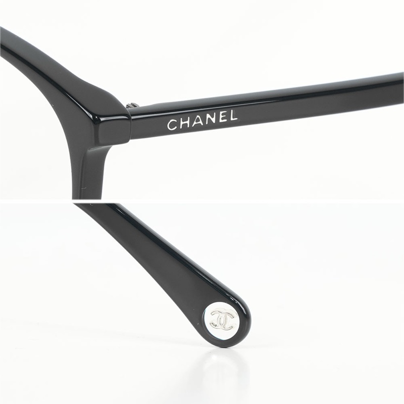 銀字Logo 框形眼鏡(黑色) 50mm-2