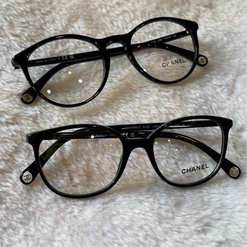 銀字Logo 框形眼鏡(黑色) 50mm-3