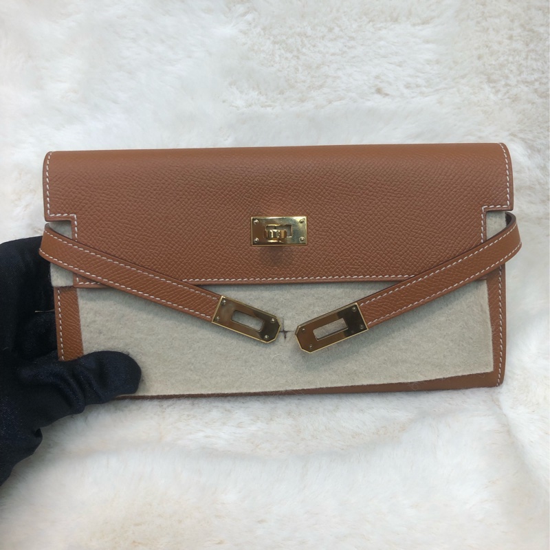 Hermes Kelly Wallet Epsom 金棕 XC012-4