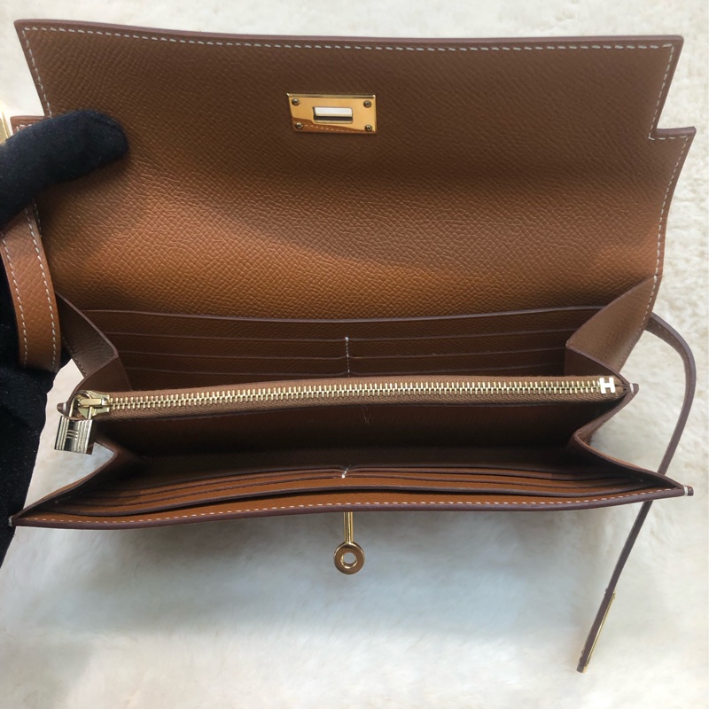 Hermes Kelly Wallet Epsom 金棕 XC012-11