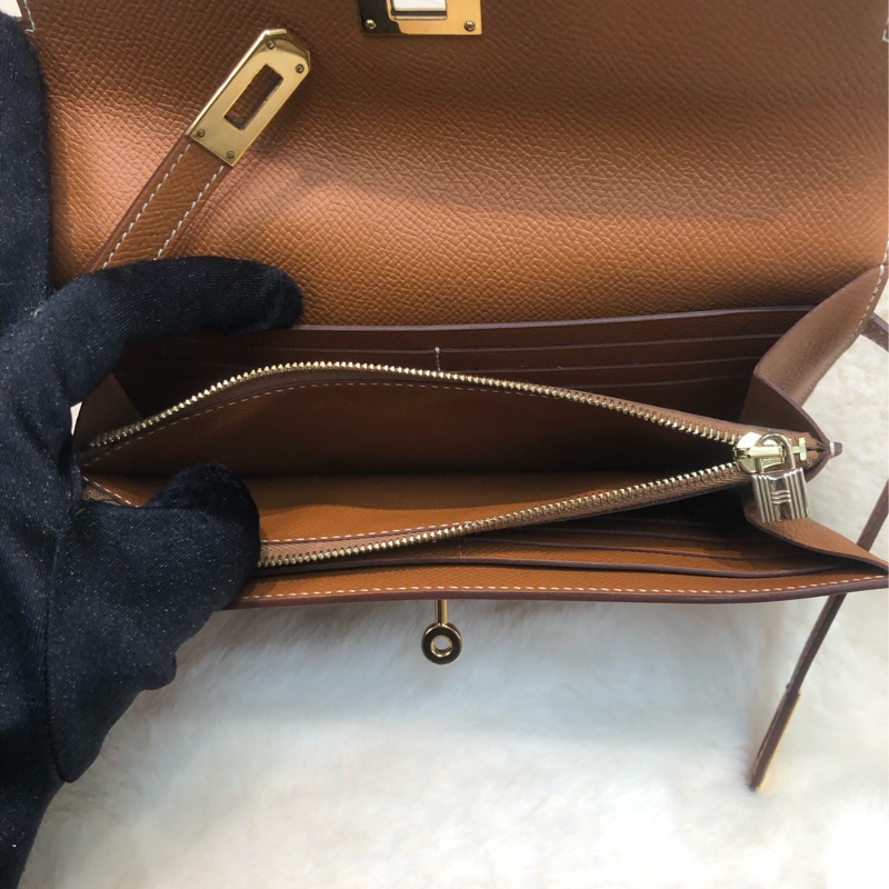 Hermes Kelly Wallet Epsom 金棕 XC012-12