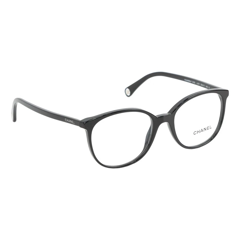 銀字Logo 框形眼鏡(黑色) 53mm-1