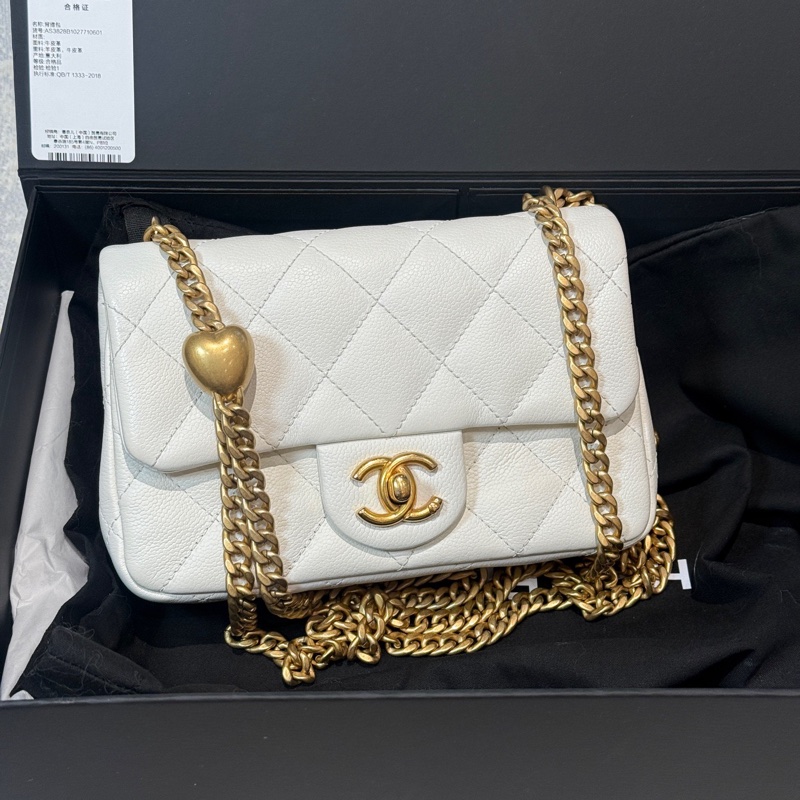 Chanel 愛心調節扣 方胖-0