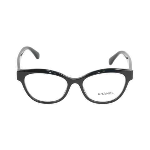 金色CC Logo 及珍珠蝴蝶型眼鏡(黑色) 51mm