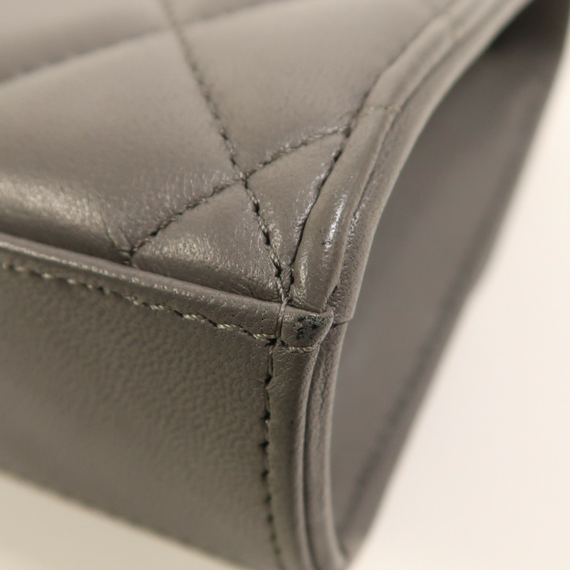 CHANEL 羊皮皮革2 Way Shoulder金扣手挽肩背兩用袋-12