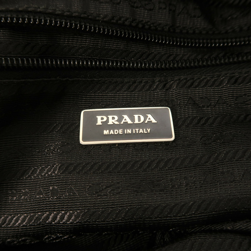 PRADA 尼龍Shoulder Bag銀扣肩背袋-5