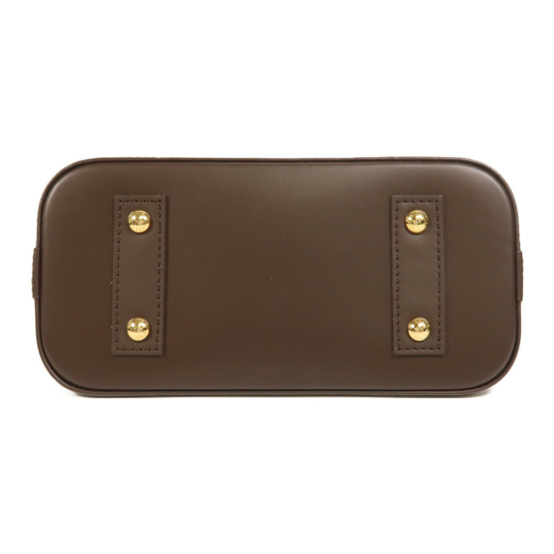 LOUIS VUITTON Damier Alma BB金扣手挽肩背兩用袋棕色-3