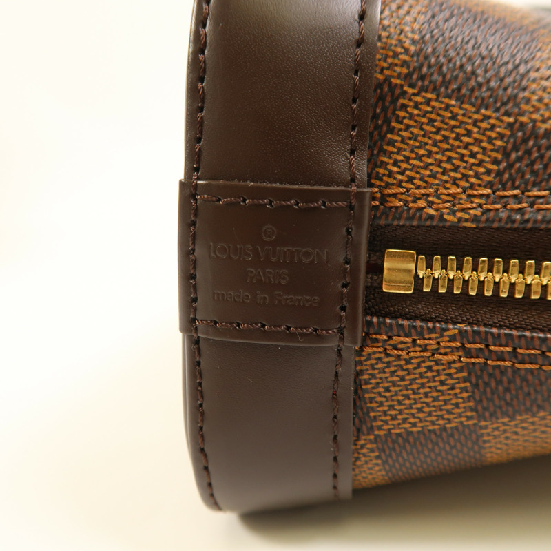 LOUIS VUITTON Damier Alma BB金扣手挽肩背兩用袋棕色-5