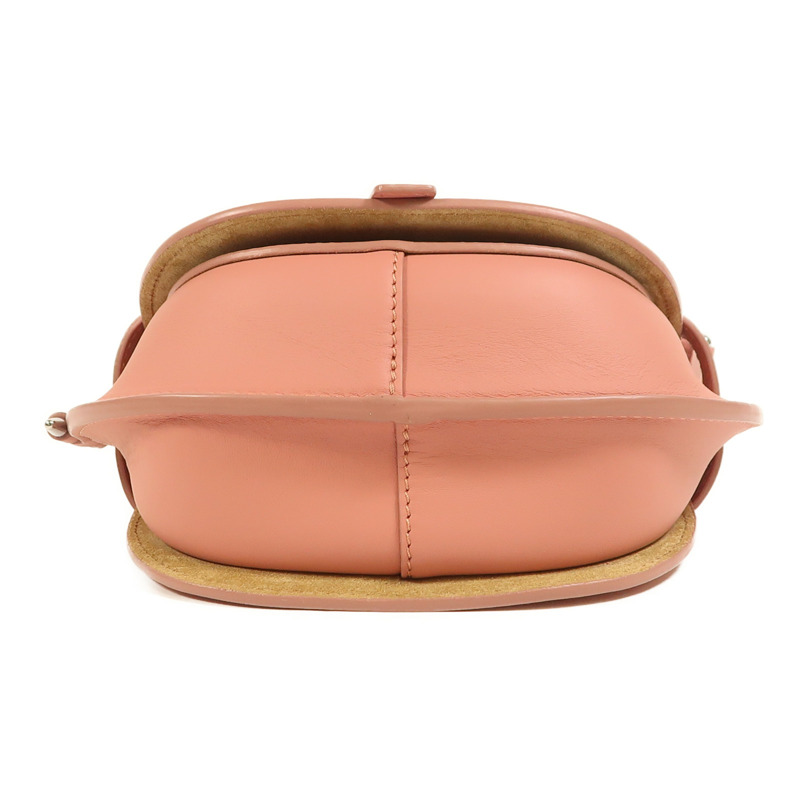 LOEWE 牛皮皮革Mini Gate銀扣肩背袋-3