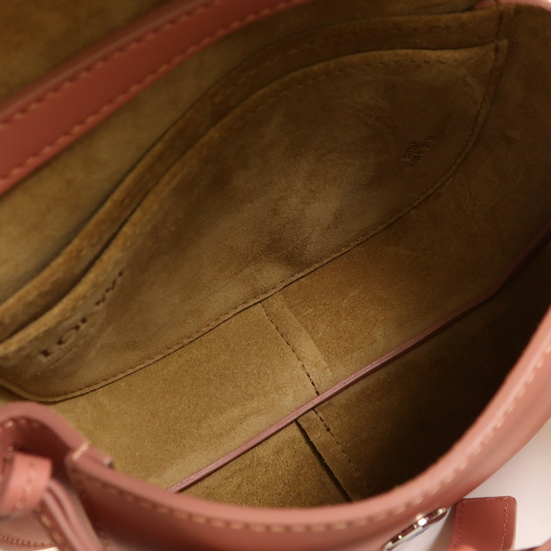 LOEWE 牛皮皮革Mini Gate銀扣肩背袋-4