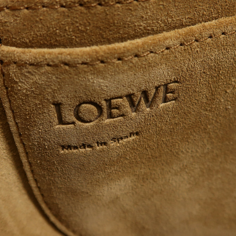 LOEWE 牛皮皮革Mini Gate銀扣肩背袋-5