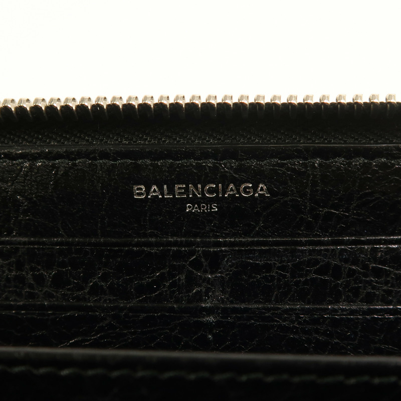 BALENCIAGA 牛皮皮革Long Wallet銀扣長錢包-5