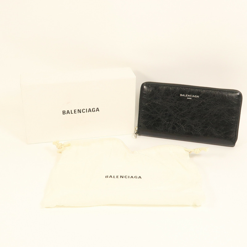 BALENCIAGA 牛皮皮革Long Wallet銀扣長錢包-7